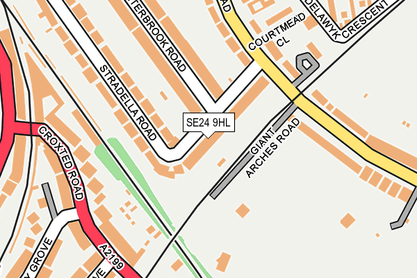 SE24 9HL map - OS OpenMap – Local (Ordnance Survey)