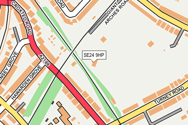 SE24 9HP map - OS OpenMap – Local (Ordnance Survey)