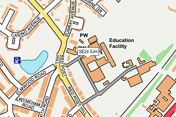 SE24 9JH map - OS OpenMap – Local (Ordnance Survey)