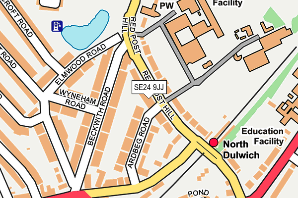 SE24 9JJ map - OS OpenMap – Local (Ordnance Survey)