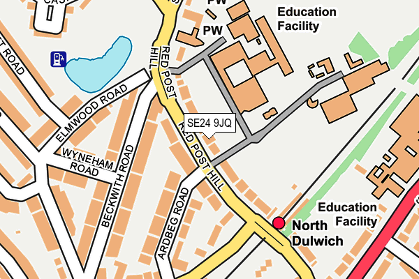 SE24 9JQ map - OS OpenMap – Local (Ordnance Survey)