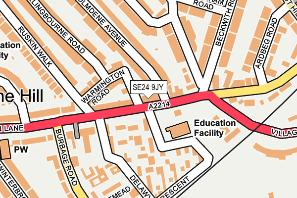 Map of ELLERTON RESIDENTIAL LIMITED at local scale