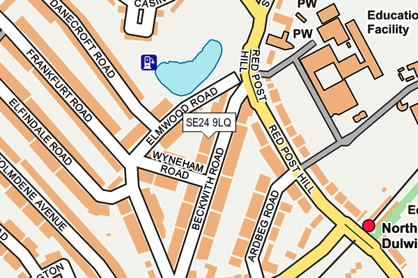 SE24 9LQ map - OS OpenMap – Local (Ordnance Survey)