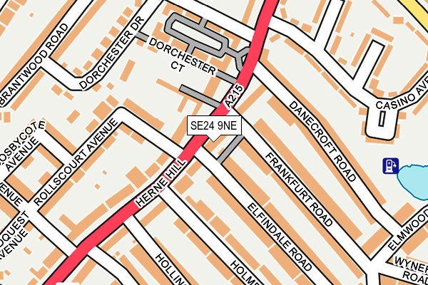 SE24 9NE map - OS OpenMap – Local (Ordnance Survey)