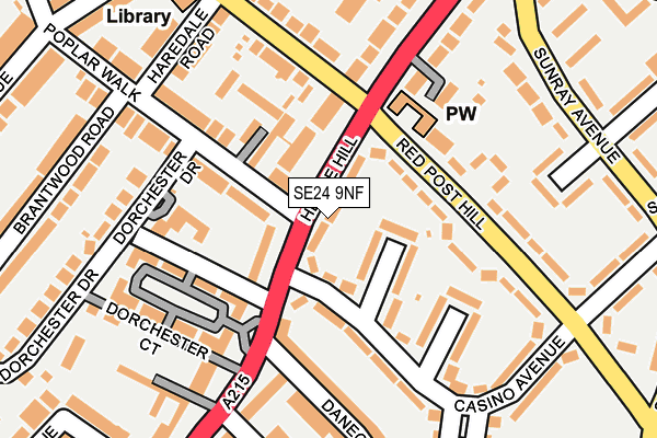 SE24 9NF map - OS OpenMap – Local (Ordnance Survey)