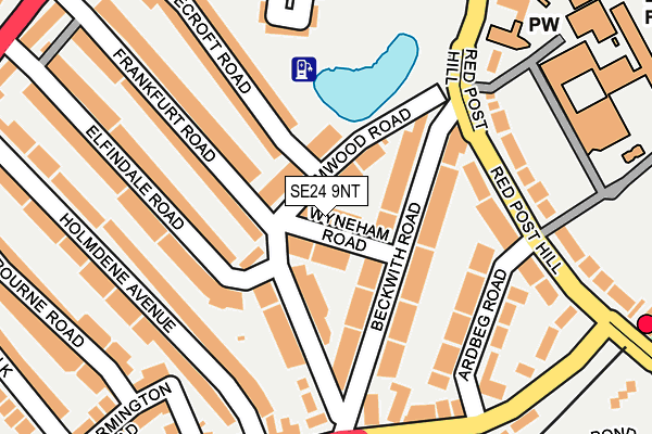 SE24 9NT map - OS OpenMap – Local (Ordnance Survey)