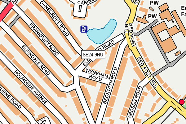SE24 9NU map - OS OpenMap – Local (Ordnance Survey)