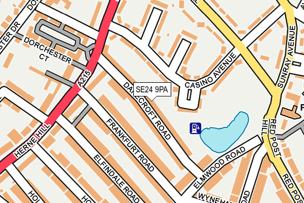 SE24 9PA map - OS OpenMap – Local (Ordnance Survey)