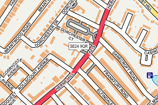 SE24 9QR map - OS OpenMap – Local (Ordnance Survey)