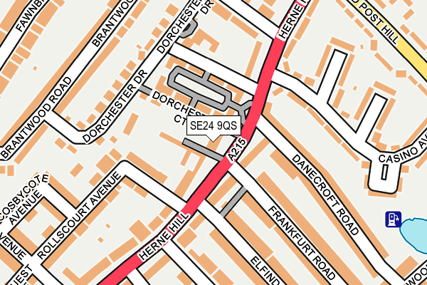 SE24 9QS map - OS OpenMap – Local (Ordnance Survey)