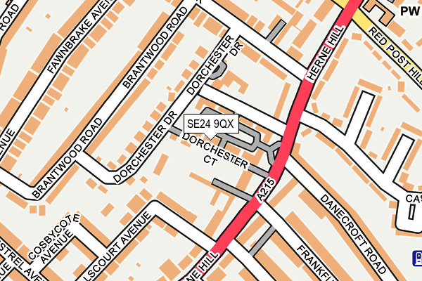 SE24 9QX map - OS OpenMap – Local (Ordnance Survey)
