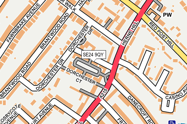 SE24 9QY map - OS OpenMap – Local (Ordnance Survey)