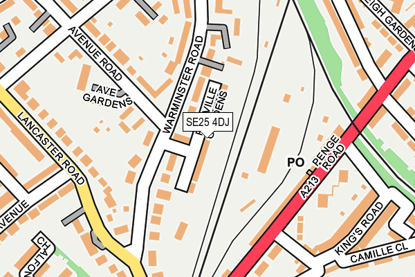 SE25 4DJ map - OS OpenMap – Local (Ordnance Survey)