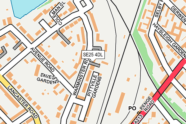 SE25 4DL map - OS OpenMap – Local (Ordnance Survey)