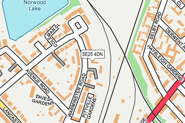 SE25 4DN map - OS OpenMap – Local (Ordnance Survey)