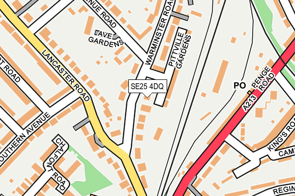 SE25 4DQ map - OS OpenMap – Local (Ordnance Survey)