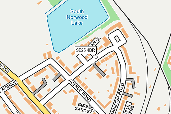 SE25 4DR map - OS OpenMap – Local (Ordnance Survey)