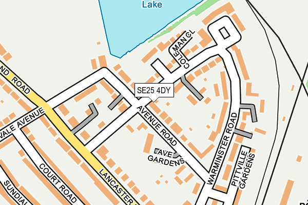 SE25 4DY map - OS OpenMap – Local (Ordnance Survey)