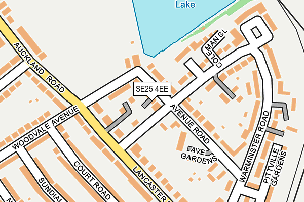 SE25 4EE map - OS OpenMap – Local (Ordnance Survey)