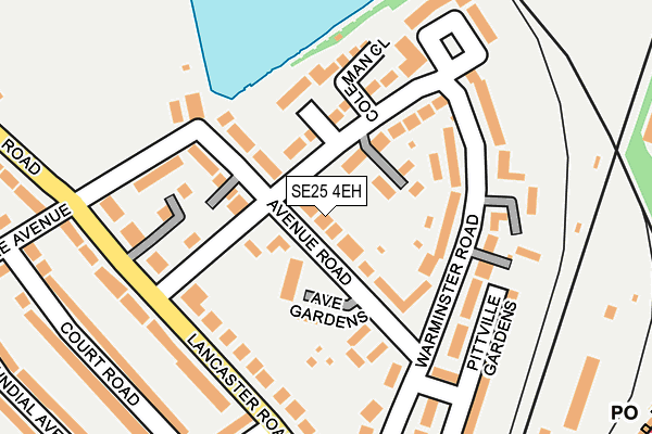 SE25 4EH map - OS OpenMap – Local (Ordnance Survey)