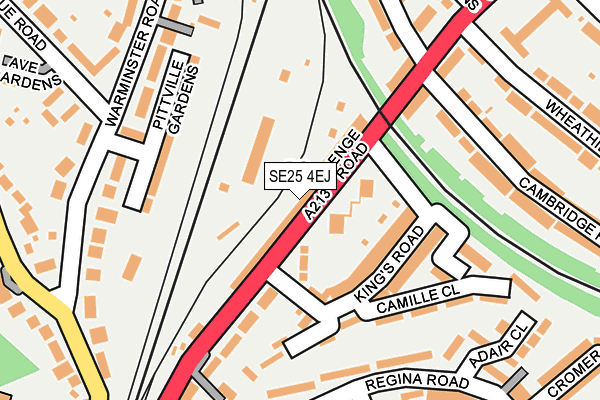 SE25 4EJ map - OS OpenMap – Local (Ordnance Survey)