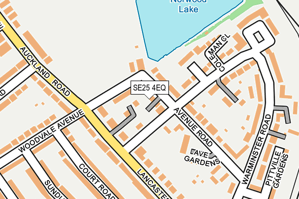 SE25 4EQ map - OS OpenMap – Local (Ordnance Survey)