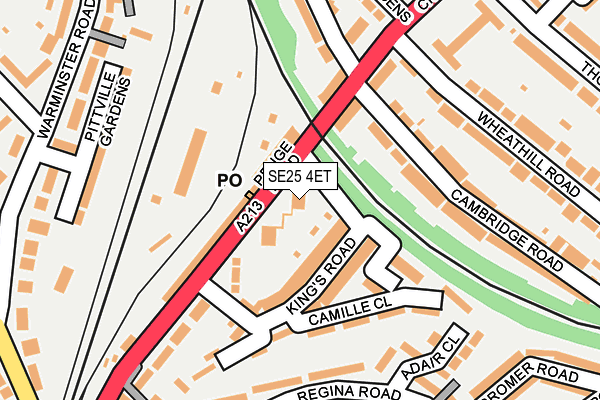 SE25 4ET map - OS OpenMap – Local (Ordnance Survey)