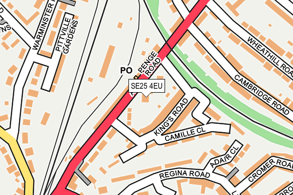 SE25 4EU map - OS OpenMap – Local (Ordnance Survey)