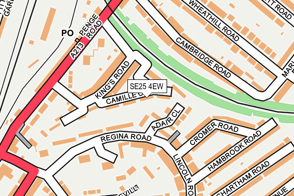 SE25 4EW map - OS OpenMap – Local (Ordnance Survey)
