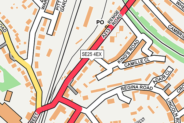 SE25 4EX map - OS OpenMap – Local (Ordnance Survey)