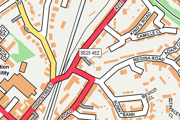 SE25 4EZ map - OS OpenMap – Local (Ordnance Survey)