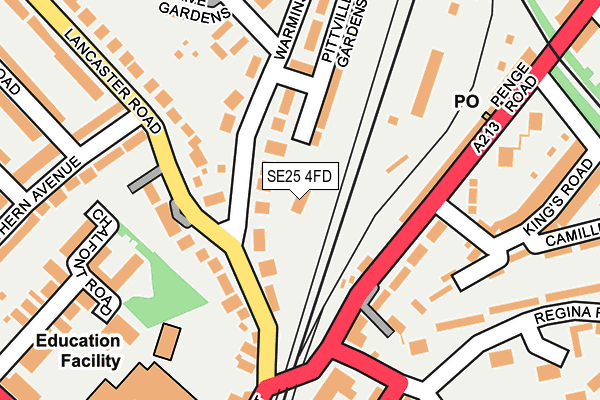 SE25 4FD map - OS OpenMap – Local (Ordnance Survey)