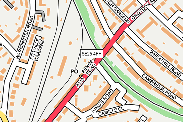 SE25 4FH map - OS OpenMap – Local (Ordnance Survey)