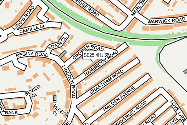 SE25 4HJ map - OS OpenMap – Local (Ordnance Survey)
