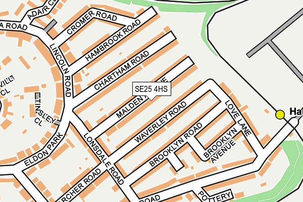 SE25 4HS map - OS OpenMap – Local (Ordnance Survey)