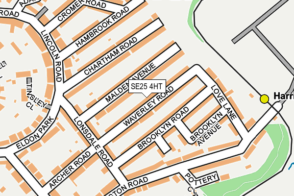 SE25 4HT map - OS OpenMap – Local (Ordnance Survey)