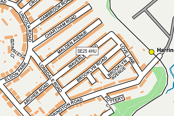 SE25 4HU map - OS OpenMap – Local (Ordnance Survey)