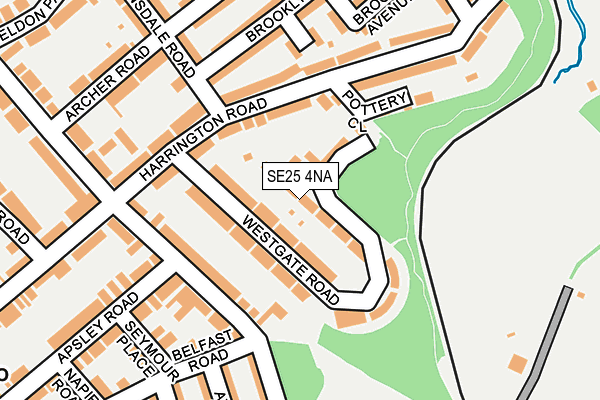 SE25 4NA map - OS OpenMap – Local (Ordnance Survey)
