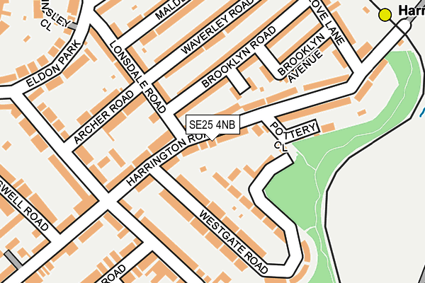 SE25 4NB map - OS OpenMap – Local (Ordnance Survey)