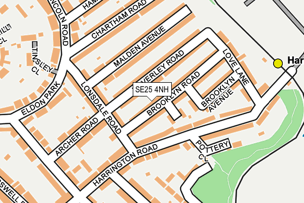 SE25 4NH map - OS OpenMap – Local (Ordnance Survey)