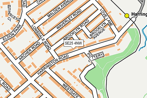 SE25 4NW map - OS OpenMap – Local (Ordnance Survey)