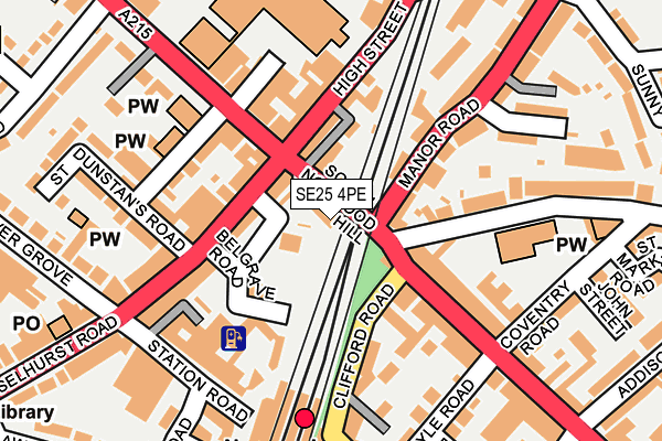 SE25 4PE map - OS OpenMap – Local (Ordnance Survey)