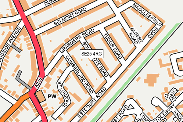 SE25 4RG map - OS OpenMap – Local (Ordnance Survey)