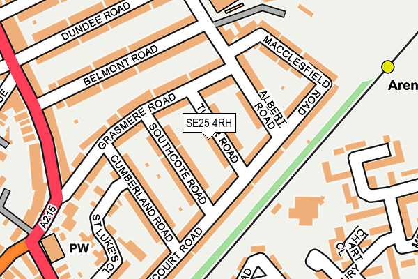 SE25 4RH map - OS OpenMap – Local (Ordnance Survey)
