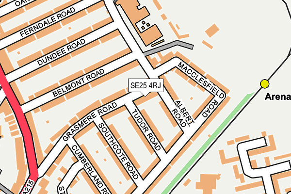 SE25 4RJ map - OS OpenMap – Local (Ordnance Survey)