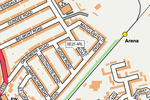 SE25 4RL map - OS OpenMap – Local (Ordnance Survey)