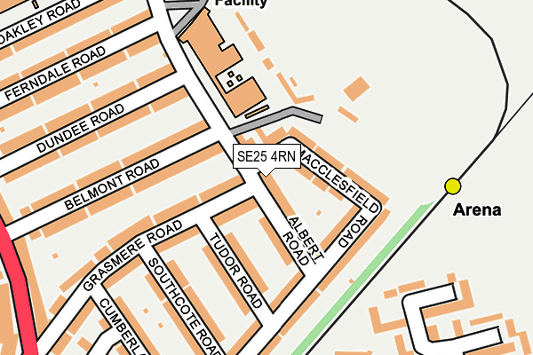 SE25 4RN map - OS OpenMap – Local (Ordnance Survey)