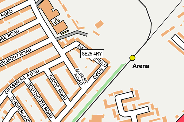 SE25 4RY map - OS OpenMap – Local (Ordnance Survey)
