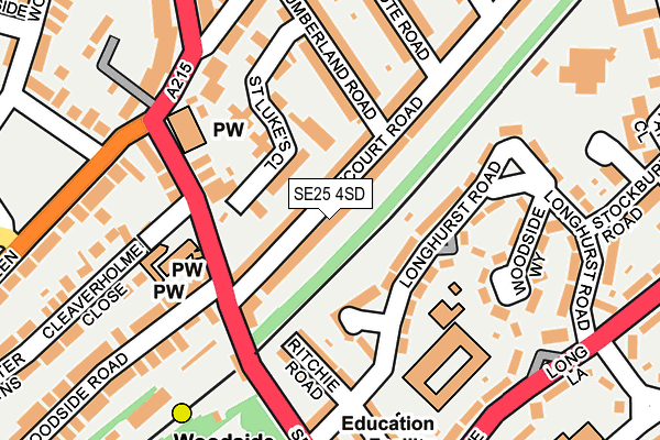 SE25 4SD map - OS OpenMap – Local (Ordnance Survey)
