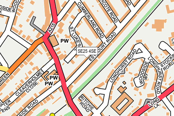 SE25 4SE map - OS OpenMap – Local (Ordnance Survey)